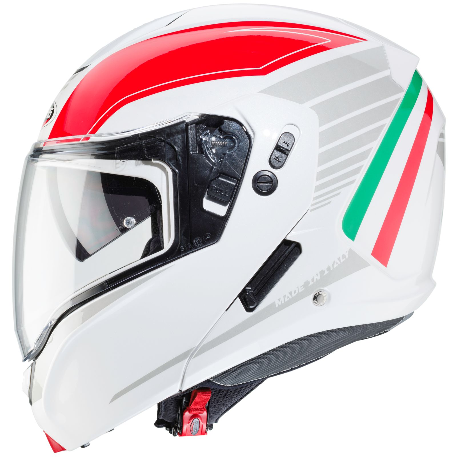 Caberg casque Horus Tribute, blanc/rouge-vert
