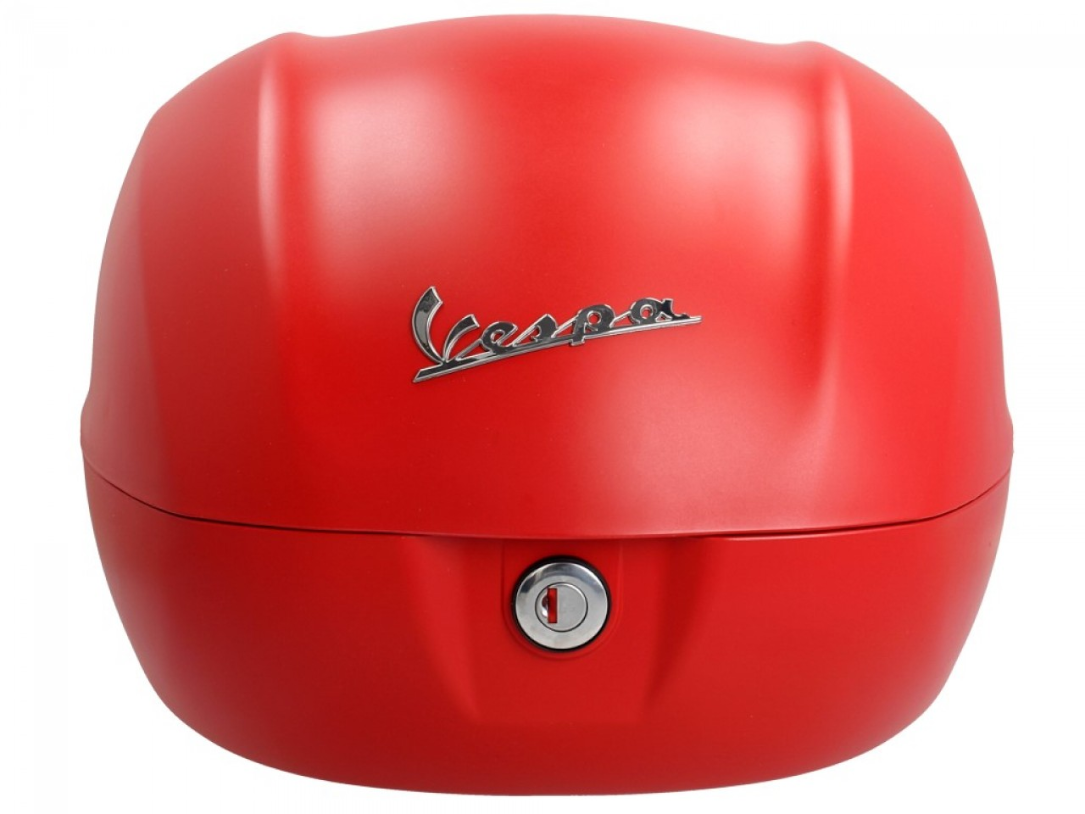 Top case original 32 l. pour Vespa Primavera rouge dragon mat 896/A
