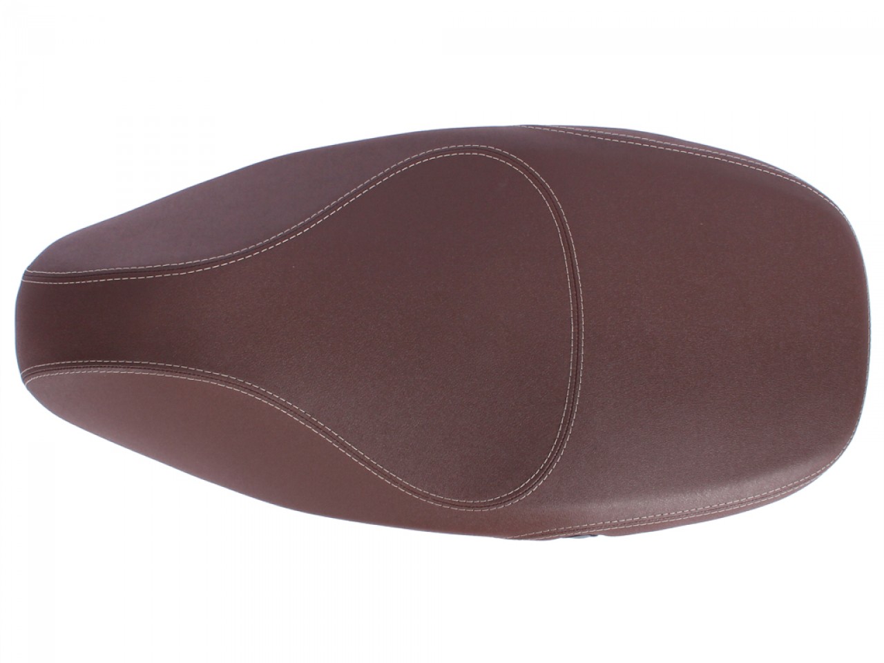 Banc original Vespa pour Vespa Primavera en marron avec coutures blanches