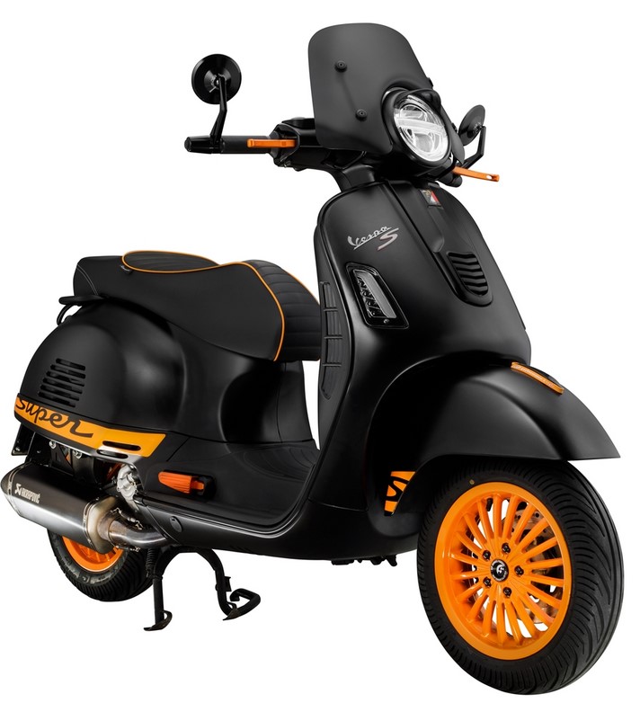 Set de levier de frein sport pour Vespa, droite et gauche, orange mat