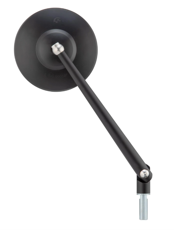 Rétroviseur standard pour Vespa, filetage à droite, noir mat