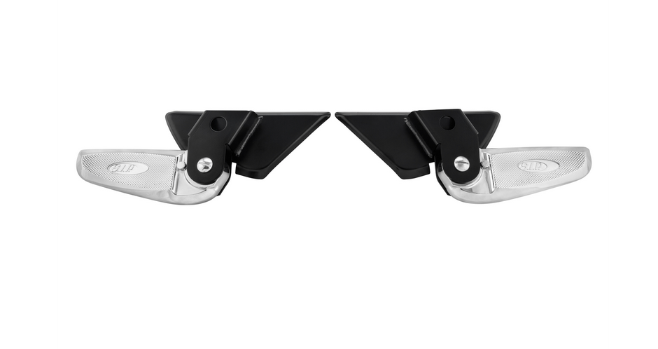 Repose-pieds droit et gauche pour Vespa LX /LXV /S 50-150ccm, noir/chrome