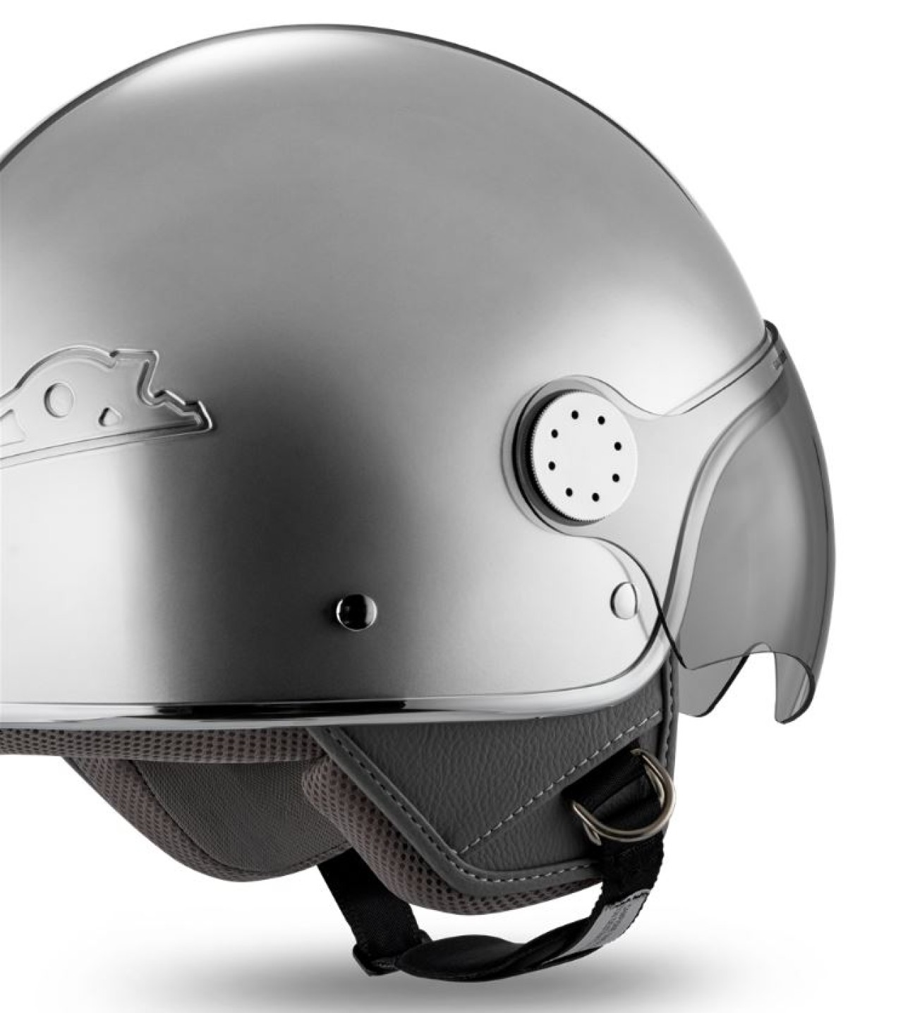 Casque jet Vespa Visor 4.0 DEC Blade argent mat