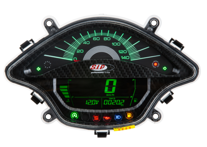 Compte-tours/tachymètre pour Vespa Primavera/Sprint 50-150ccm 2T/4T AC, carbonlook