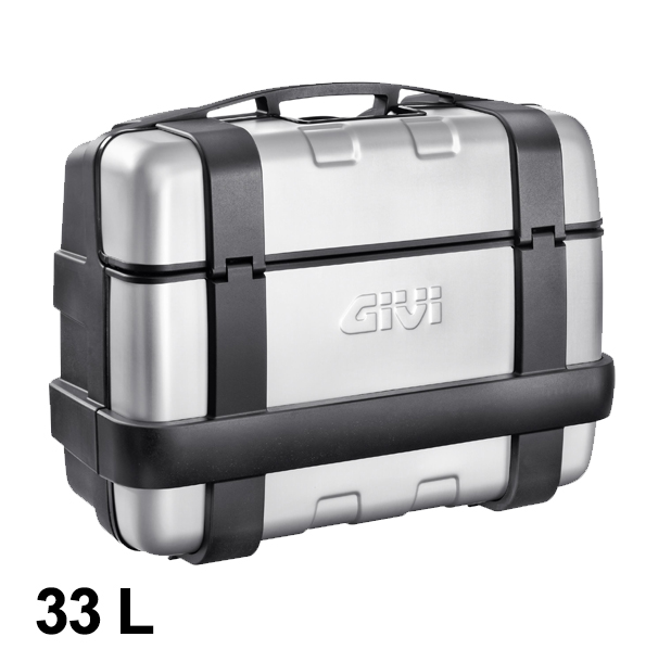 Trekker 33 litres MONOKEY valise avec housse en aluminium argenté Givi