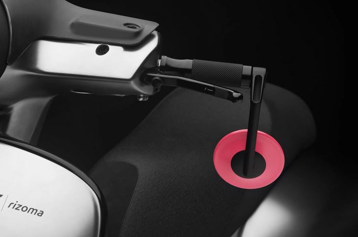 Rétroviseur d'extrémité de guidon RIZOMA E-POP gauche ou droit pour Vespa, noir/rose