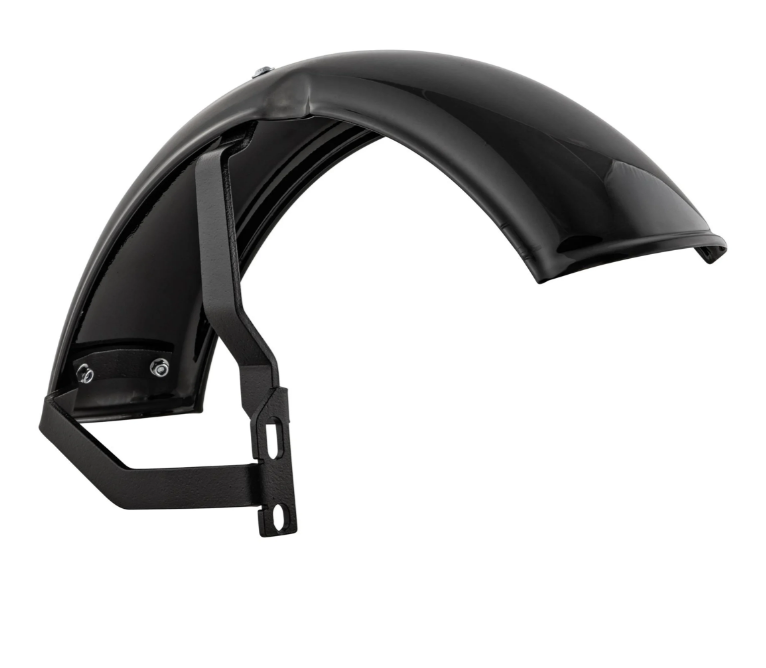 Aile 2.0 Garelli pour Vespa PX 80-200ccm, métal noir brillant, support noir