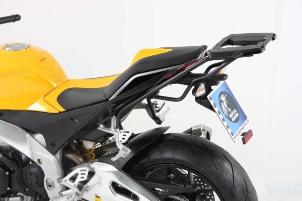 Support de top case Alurack noir pour Aprilia Tuono V4 R (11-14) / Tuono V4 1100 RR (15-20)