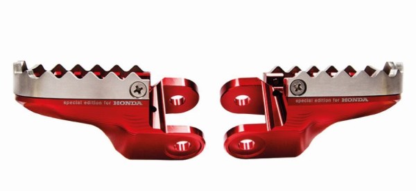 Rizoma Jeu de repose-pieds rouge pour conducteur pour Honda CRF1000L Africa Twin (année 18-) Original Honda