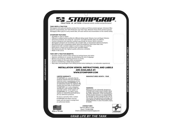 Stompgrip clair Volcano pour Kawasaki Ninja 1000SX 2020-2022