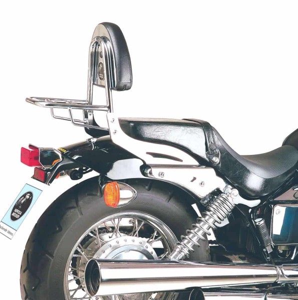 Sissybar avec porte-bagages chromé pour Honda VT 750 DC Black Widow (00-03) Hepco & Becker