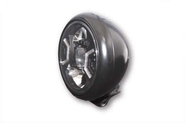 HIGHSIDER pro Phare 7 pouces HD-Style type 2 LED noir E-approuvé (1pc)