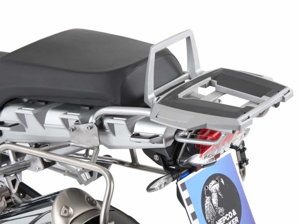 Support de top case Alurack argent pour combinaison sans porte-bagages d'origine pour BMW R 1200 GS (08-12)
