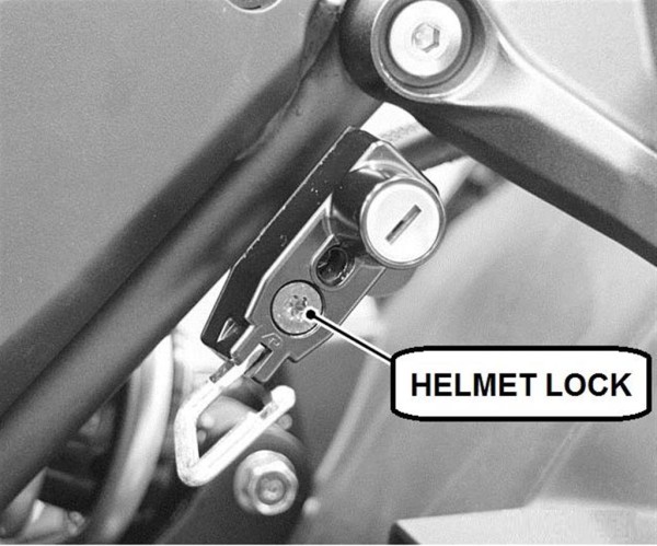 Verrou de casque Ninja650 2017/ Z650 2017 Original Kawasaki