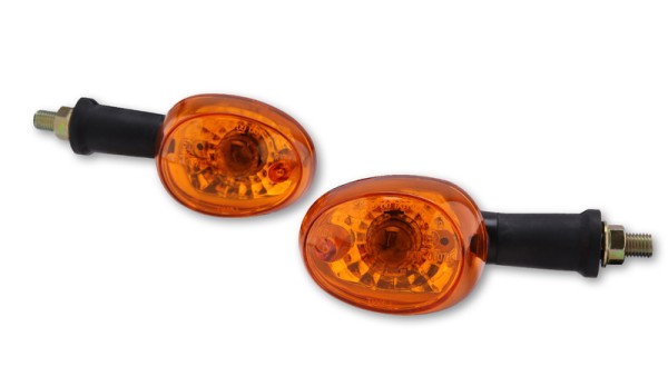 HIGHSIDER Smart Noir/Orange Ampoules Clignotants Boîtier noir / Lentille orange (paire), Avant & Arrière