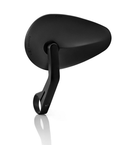 Rétroviseur d'extrémité de guidon RIZOMA "Reverse Radial" gauche ou droit pour Vespa, noir anodisé