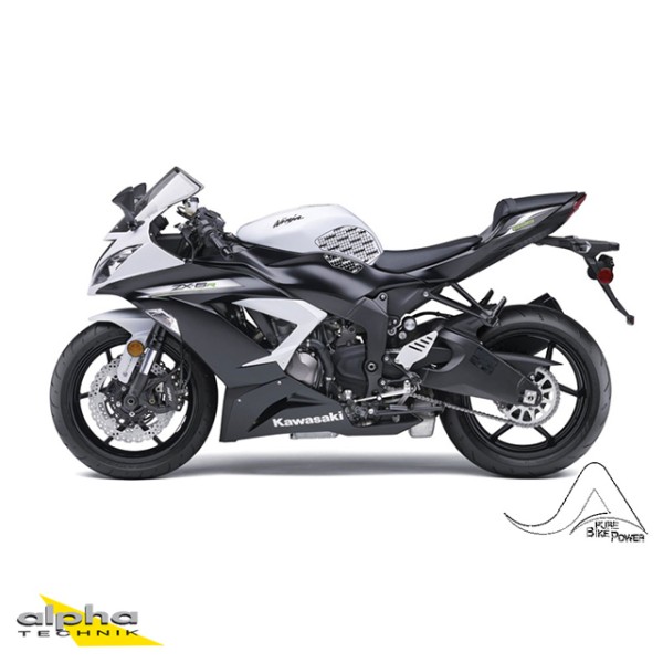 Stompgrip schwarz, Volcano, für Kawasaki ZX6R Ninja, 2009-2025