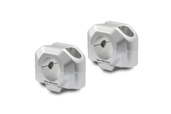SW-Motech Réhausse de guidon, argent pour guidon Ø 28 mm, H=20 mm pour Triumph Speed Triple 1050 /R - SW Motech