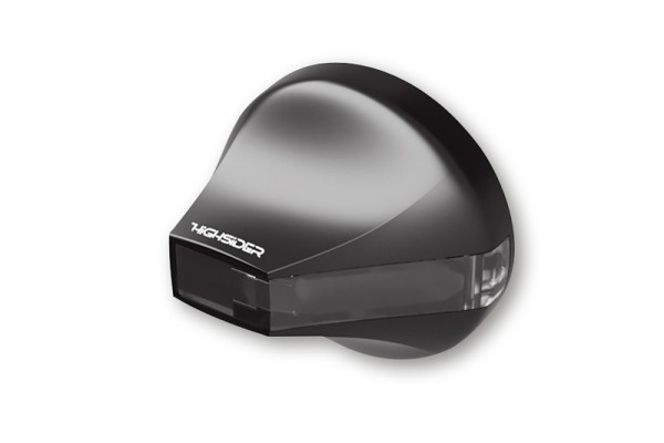 HIGHSIDER Pro Flight LED Clignotants de guidon Boîtier noir / Lentille gris fumée (paire), Avant