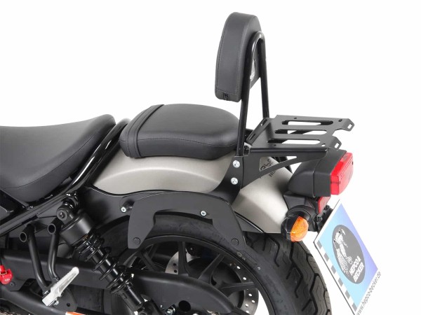 Sissybar avec porte-bagages noir pour Honda CMX 500 Rebel (17-) Hepco & Becker
