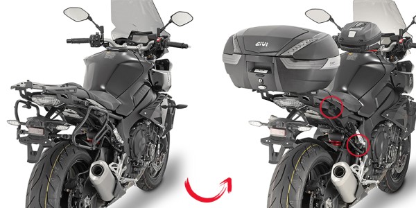 Support de valises latérales amovible pour Yamaha MT-10 (année 16-19) Givi