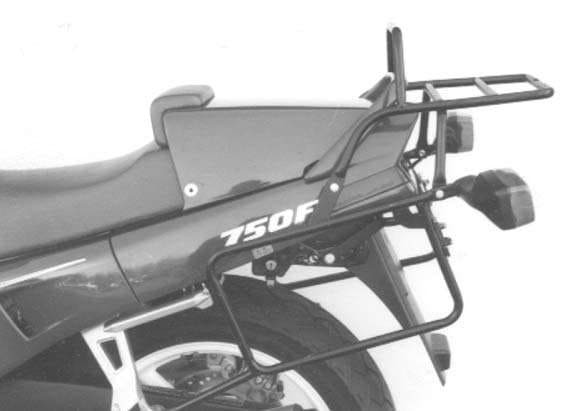 Porte-bagages tubulaire support de top case et de valises latérales noir pour Honda VFR 750 F (88-89)