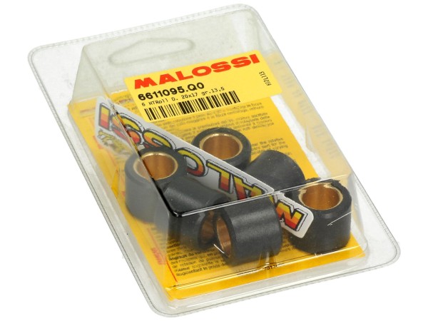 Jeu de galets de variateur Malossi, 20x17 mm, 13,5 g, pièces : 6