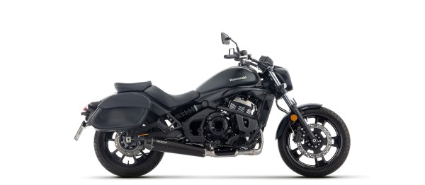 Échappement ARROW DARK REBEL en acier inoxydable avec embout en carbone pour Kawasaki Vulcan S 650 (25-)