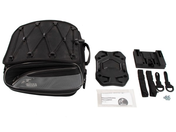 Sacoche arrière Street noire avec seatpad Basic Hepco & Becker