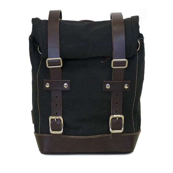 Sacoche latérale en toile 10L-14L - Noir/Brun - Unit Garage