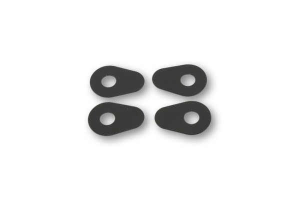 HIGHSIDER smart Plaques de montage Indy Spacer Aluminium Noir, Pour divers Yamaha