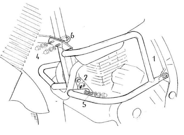 Arceau de protection moteur noir pour Honda NX 650 Dominator (95-02) Hepco & Becker