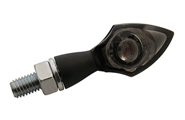 HIGHSIDER Pro Pen Head LED Indicator boîtier noir / lentille gris fumée (paire), avant & arrière
