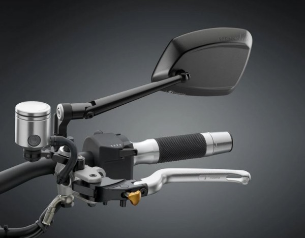 Rétroviseur RIZOMA 4D droit pour Vespa, noir anodisé