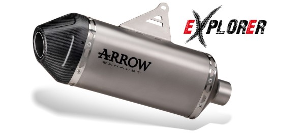 Échappement ARROW EXPLORER en titane avec embout en carbone pour Suzuki DR-Z4S (25-)