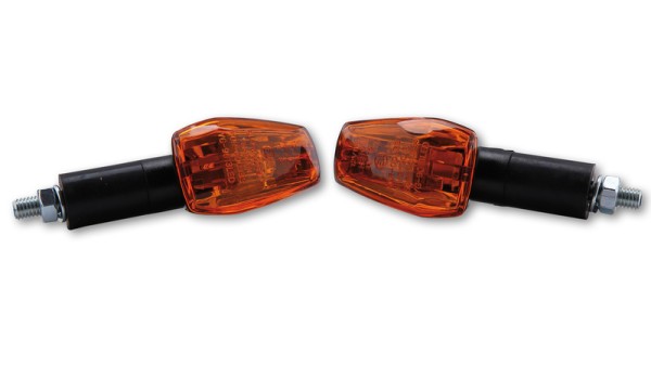 HIGHSIDER Smart IMOLA 1 Ampoules Mini Indicator Boîtier noir / Lentille orange (paire), avant & arrière
