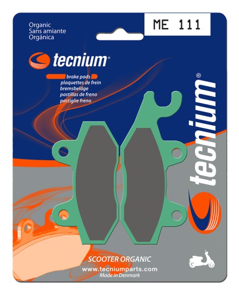 Plaquettes de frein organiques pour scooter Tecnium - ME111