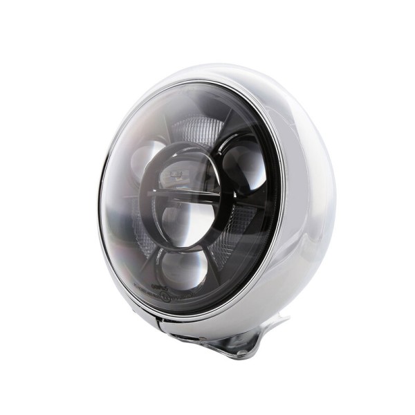 HIGHSIDER pro Phare 7 pouces HD-Style Type 11 LED Chrome Avec TFL, E-approuvé (1pc)