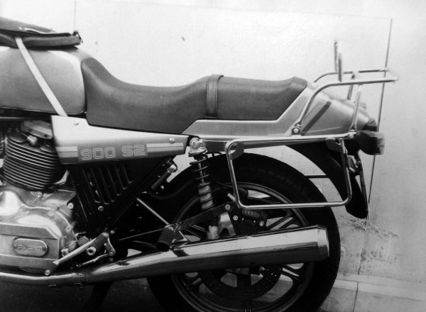 Porte-bagages tubulaire support de top case et porte-bagages latéral noir pour Ducati 900 S2 (82-84)