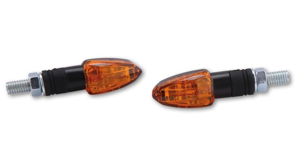 HIGHSIDER Smart Lizzard Clignotants boîtier noir / lentille orange (paire), avant & arrière