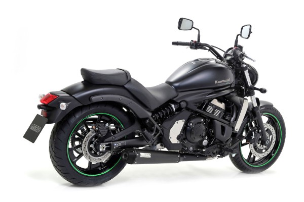 ARROW Auspuff Komplettanlage DARK REBEL Edelstahl schwarz u. Aluminium für Kawasaki Vulcan S 650 202