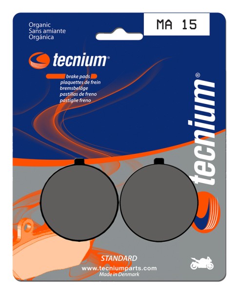 Plaquettes de frein organiques Tecnium Street - MA15