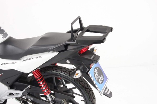 Support de topcase Alurack noir pour Honda CB 125 F (15-20) Hepco & Becker