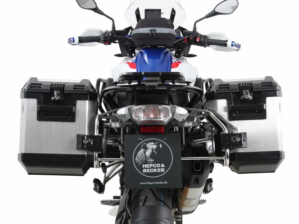 Kit de support de valises Cutout support incl. kit de valises Xplorer Cutout argent pour BMW R 1250 GS (19-23)