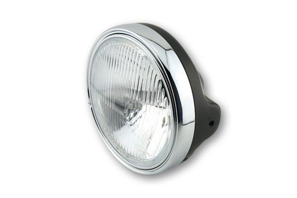 HIGHSIDER smart 7 pouces LTD Phare noir insert H4 Avec verre gaufré, E-approuvé (1pc)