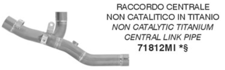 ARROW Racing-Kat-Ersatzrohr Titan für Ducati Multisrada V2, V2S, 2025-