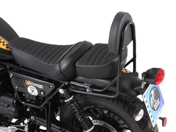 Sissybar sans porte-bagages noir pour V 9 Roamer (année 17-) modèle avec selle longue
