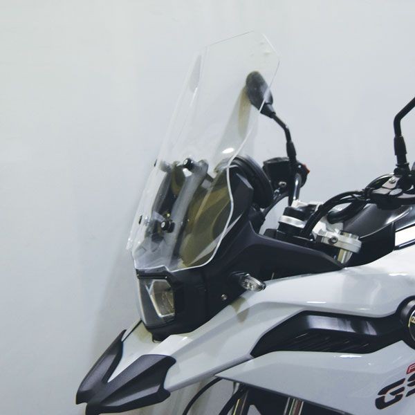 Pare-brise central sur supports d'origine pour BMW F 750 GS (18-22), transparent