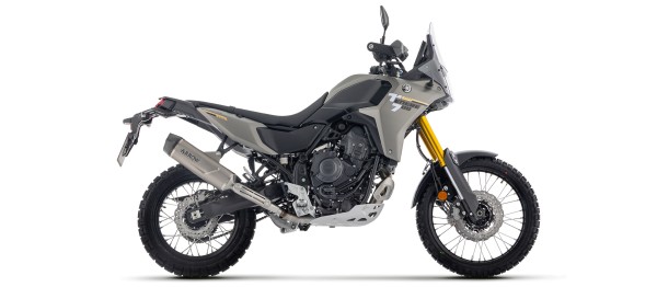 ARROW INDY RACE Endschalldämpfer Aluminium silber mit Carbon-Endkappe für Yamaha Tenere 700 DM20 202