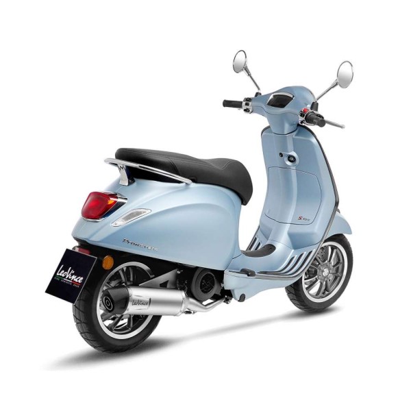 Système d´èchappement complet LeoVince LV One Evo pour Vespa Primavera 125, acier inoxydable argenté, E-approbation